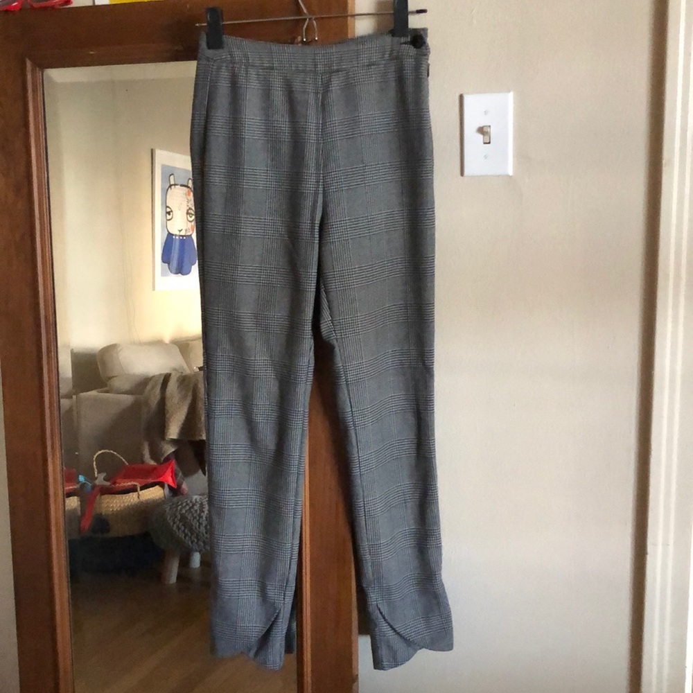 Checkered high waisted slacks Zara size XS